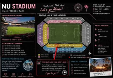 2 Inter Miami CF vs Philadelphia Union Tickets