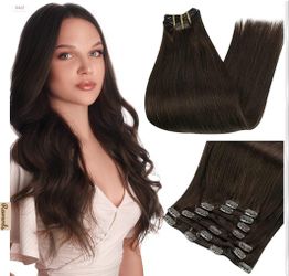 28",  7 piece remy clip in hair extensions  black