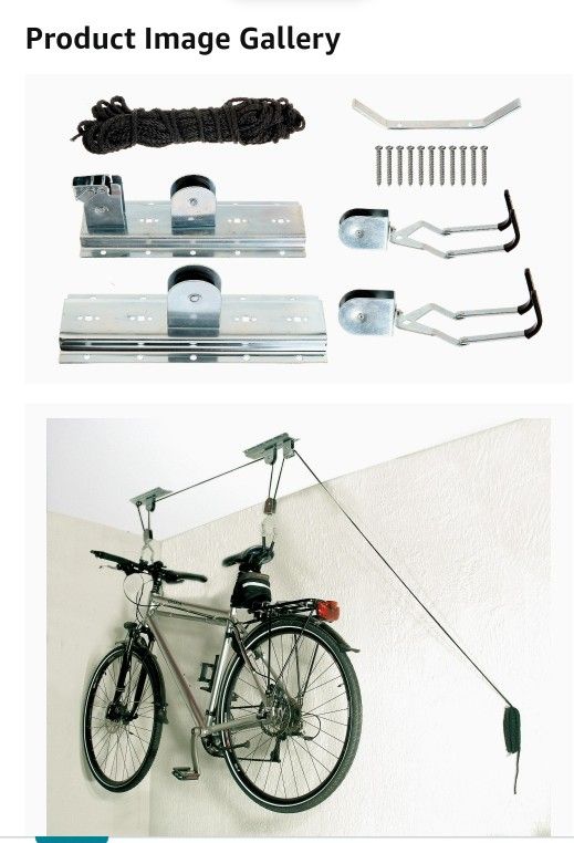 Black Steel Ceiling Mount Bike Rack
