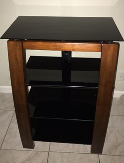 Glass and Wood Entertainment Console