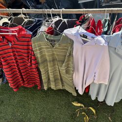 Assortment Of Polo Shirts, Button Shirts, Jackets