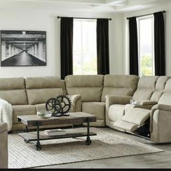 Next-Gen DuraPella Sand Power Reclining Sectional 3299
