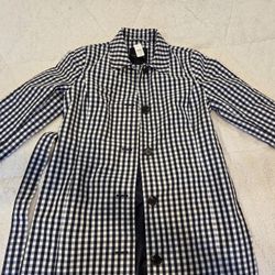 Talbots Gingham Rain Coat – New With Tags – Size Small