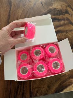 Neon Pink Self-Adhesive Cohesive Bandage Rolls – 12 Pack