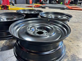 FREE DELIVERY 4x Chevrolet Chevy 22"x 9" OEM Transporter Steel GM TRANSPORT Wheels Black Rims 6x5.5