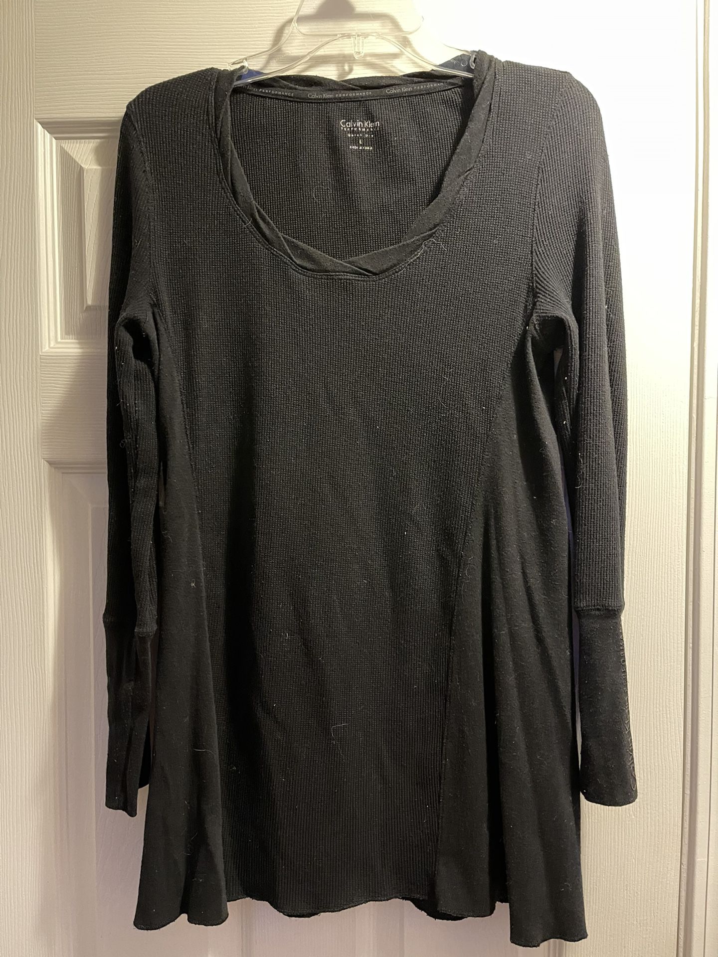 New Calvin Klein Performance Women's Thermal Long Sleeve Quick Dry Top Ladies large tunic length 