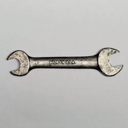 Vintage WWII-Era Open End Wrench Polished Finish 13/16" x 5/8" USA