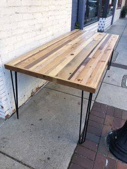 Dining room table made from reclaimed wood