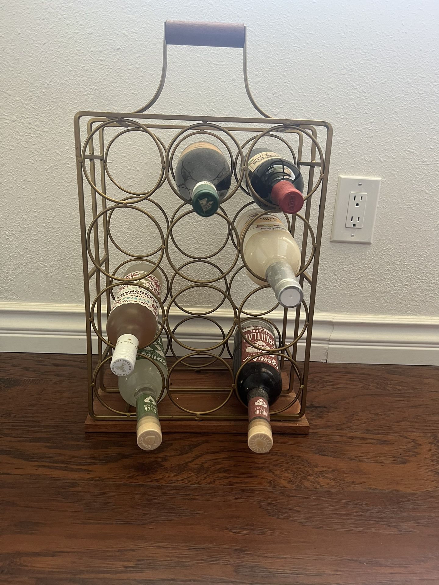 Metal/Wooden Wine Rack