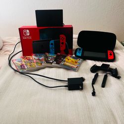 🎮 Nintendo Switch Completo + 6 Juegos + Caja Original + Estuche | Excelente Estado