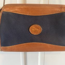 DOONEY & BOURKE Black Leather Crossbody Satchel Bag Handbag Purse