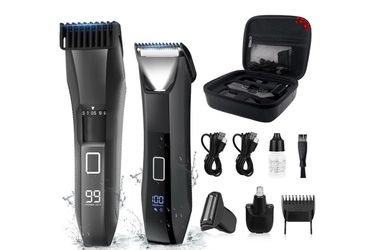 Beatslm Manscape Beard Trimmer for Men, Groin & Body Hair Trimmer, Ball Shaver, Nose Hair Clippers, All-in-One IPX7 Waterproof Men's Wet/Dry Groomer K