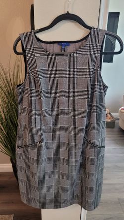 Apt. 9 Plaid Sleeveless Shift Dress Size L