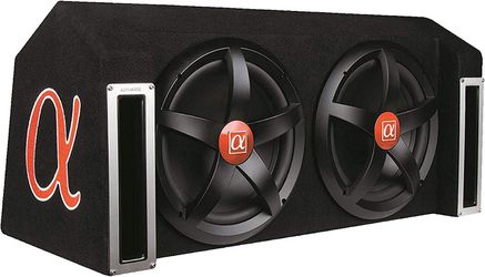 Alphasonic dual 12 inch subwoofer loaded enclosure