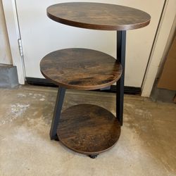 3 Tier Side Table Brown And Black