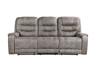 Oberon Brown Double Reclining Sofa