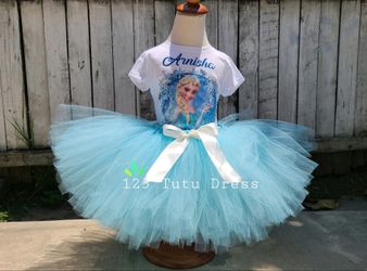 Turquoise Elsa Birthday Tutu Outfit