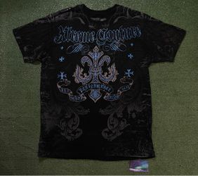 Xtreme Couture design by affliction blue & black tee