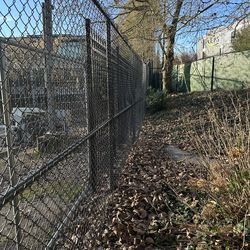 MAKE OFFER 300 feet of 8 foot black vinyl coated fencing with posts