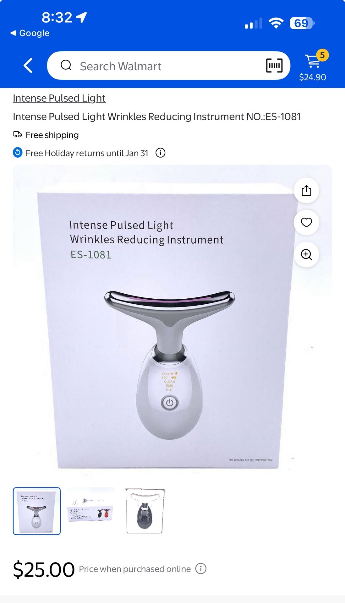 ntense Pulsed Light Wrinkles Reducing Instrument NO.:ES-1081 