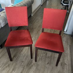 Red Upholstered Dining Chairs