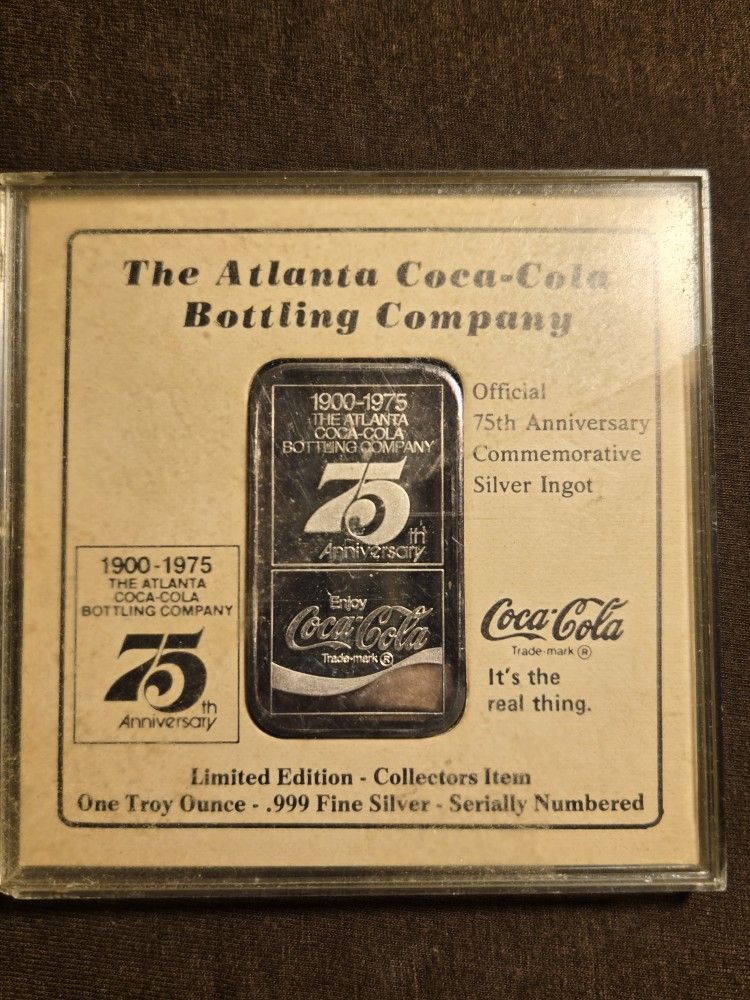 1 Oz Coca Cola Silver Bar