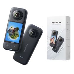 Insta360 X3 5.7K 360-Degree Action Camera Waterproof Comes W Extra Equipment Kit