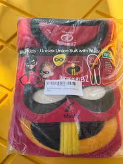 Incredibles Suit with Mask size 10/12 Unisex for big kids