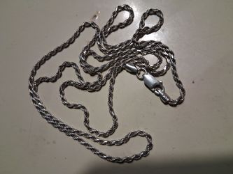 Silver Rope Chain Necklace