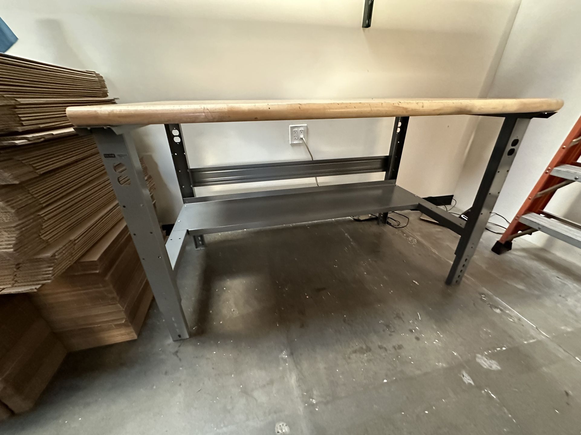 Industrial Packing Table / Work Bench - Maple Top for Sale in Fountain ...