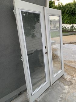 glass patio double door