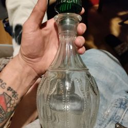Vintage Avon Decanter Emerald Accent Top