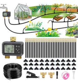 120FT Drip Irrigation System with Smart Water Timer