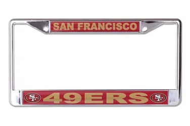 49ers metal license plate frame