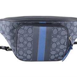 COACH THOMPSON BELT BAG IN SIGNATURE JACQUARD WITH VARSITY STRIPE