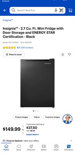 Insignia mini fridge