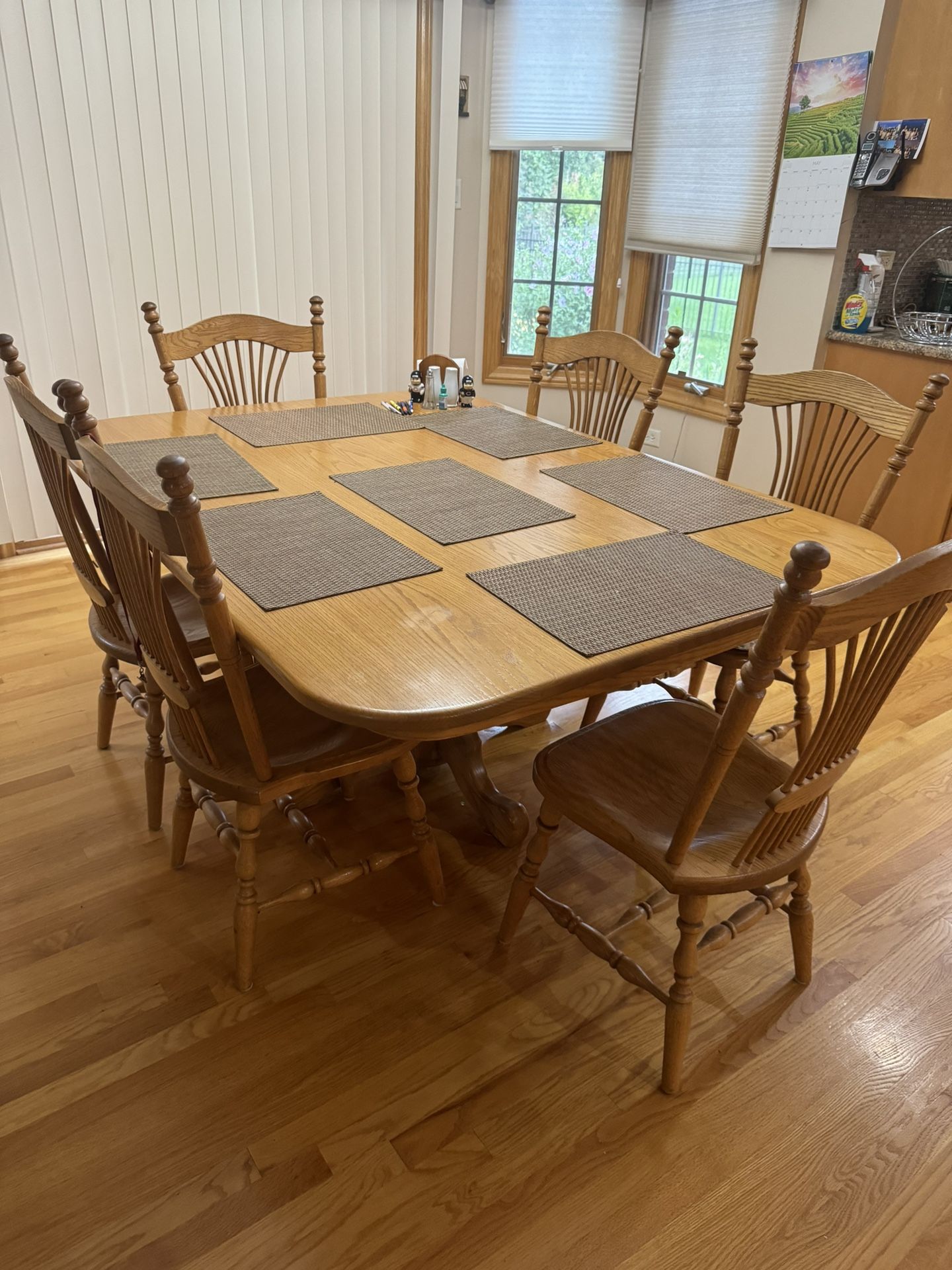 Oak Dining Table & Chair Set