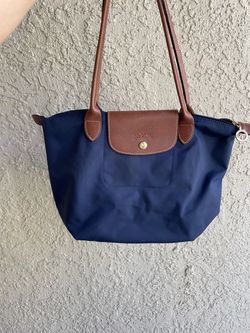 100% Authentic Longchamp Le Pliage Tote Nylon Hand Bag Blue
