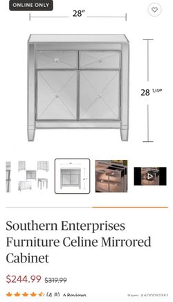 2-Mirrored Nightstands