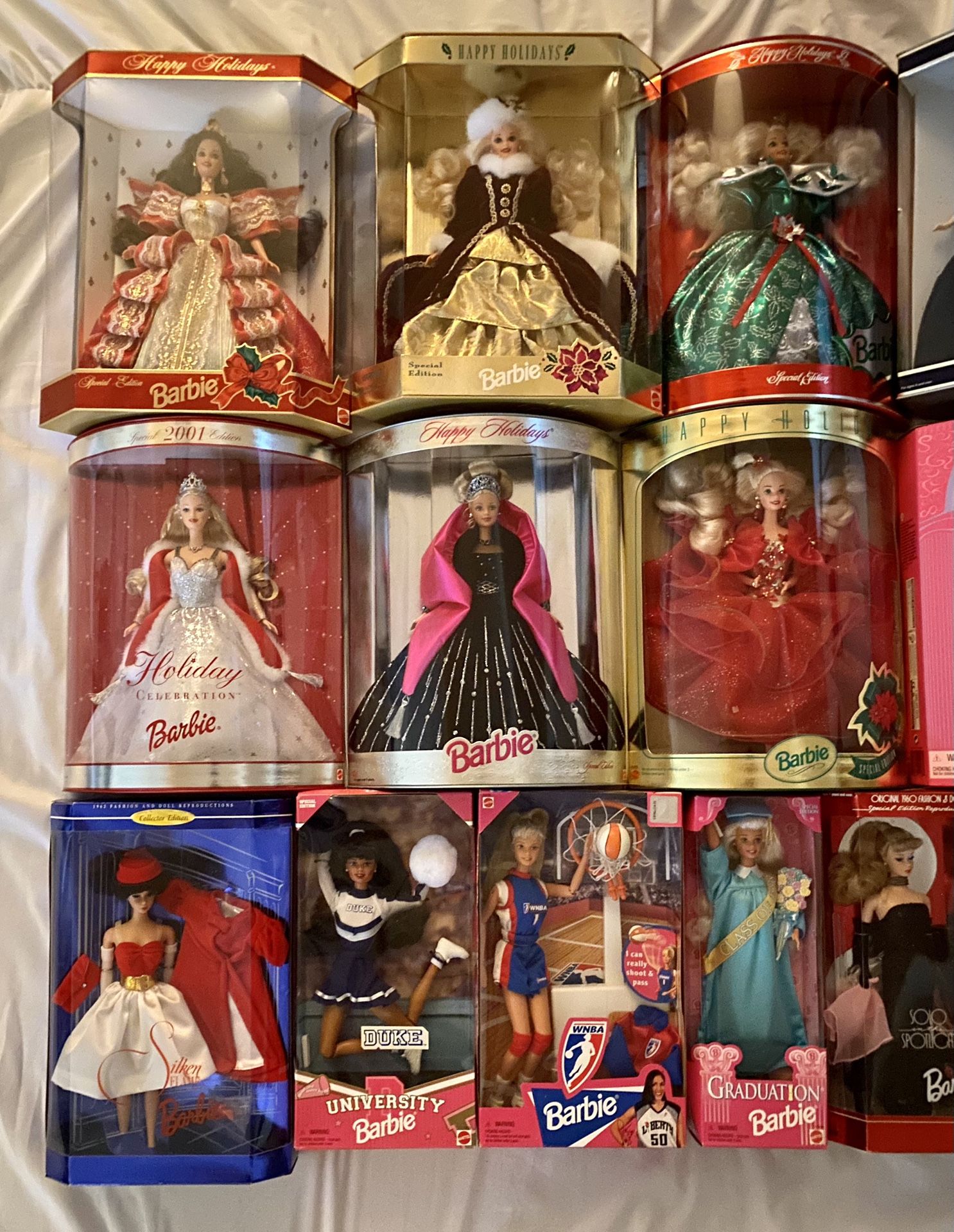 20 Collectible Barbies Sealed In Original Packaging 
