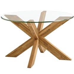 Pier 1 Imports X Coffee Table Base & 30" Glass Top