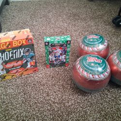 Take All Sealed Football/baseball Mega Box Phoenix+donruse Football. 3 Topps Holiday Baseball Trading Cards Collectors Tin