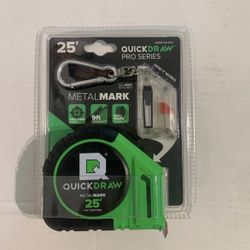 25 foot metal mark quickdraw tape measure. 
