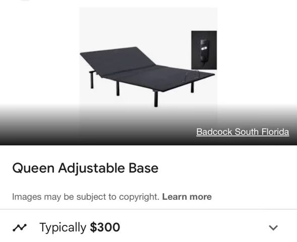 Badcock South Queen Black Adjustable Bed