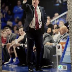 Coach Bill Self Signed Autograph 8x10 Photo - Kansas Jayhawks - Beckett Coa