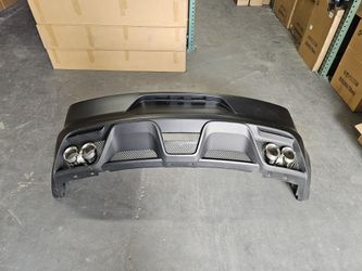 2015-2017 Ford mustang gt350 style rear bumper diffuser exhaust tips fits gt v6 echoboost 