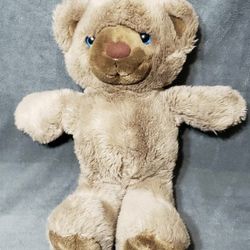 brown Teddy Bear Plush 17” Stuffed Animal Toy Blue Eyes