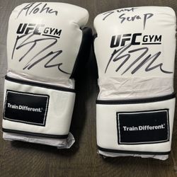 UFC Gym Boxing Gloves Signed By BJ Penn 