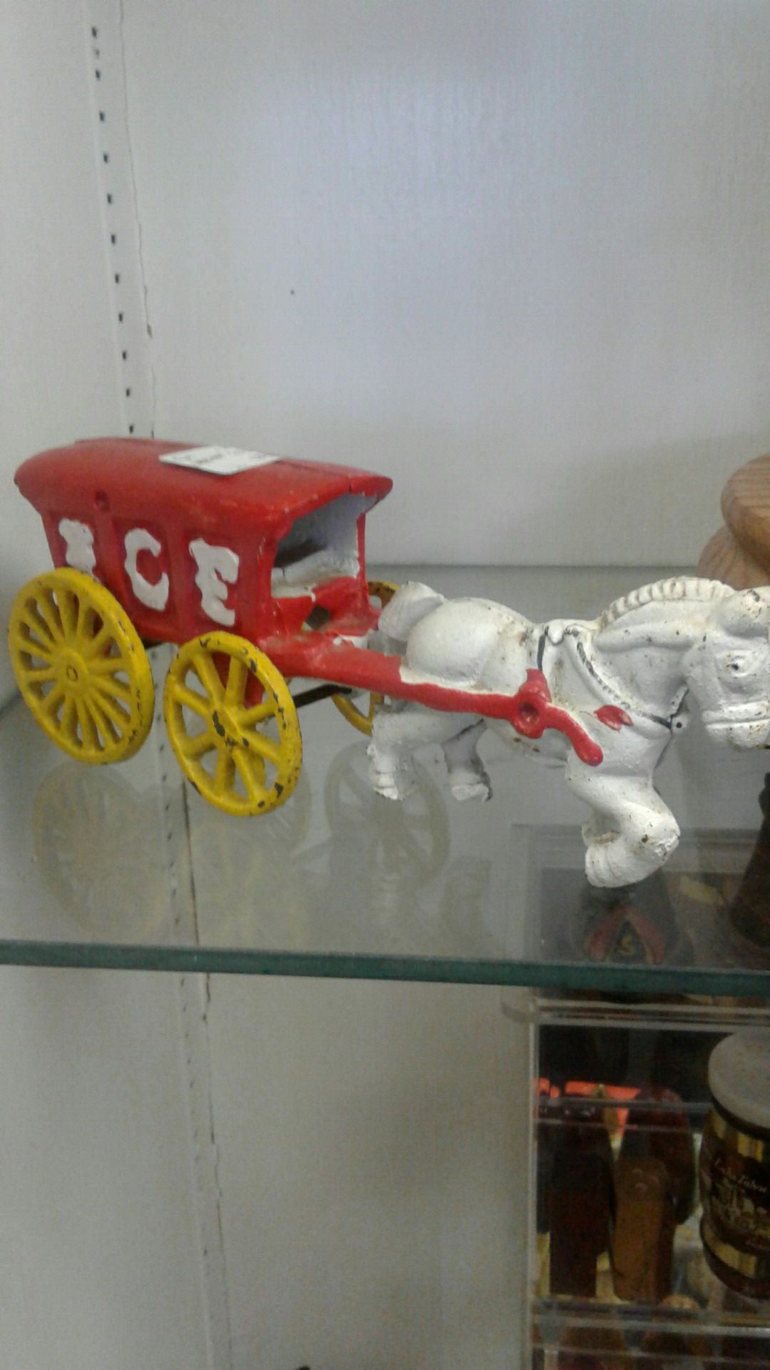 Cast iron Ice horse and buggy