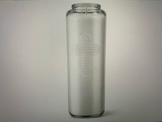 6 White Cross 168hr Devotional Candles